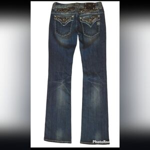 Miss Me Blue Jeans with Silver Accents
